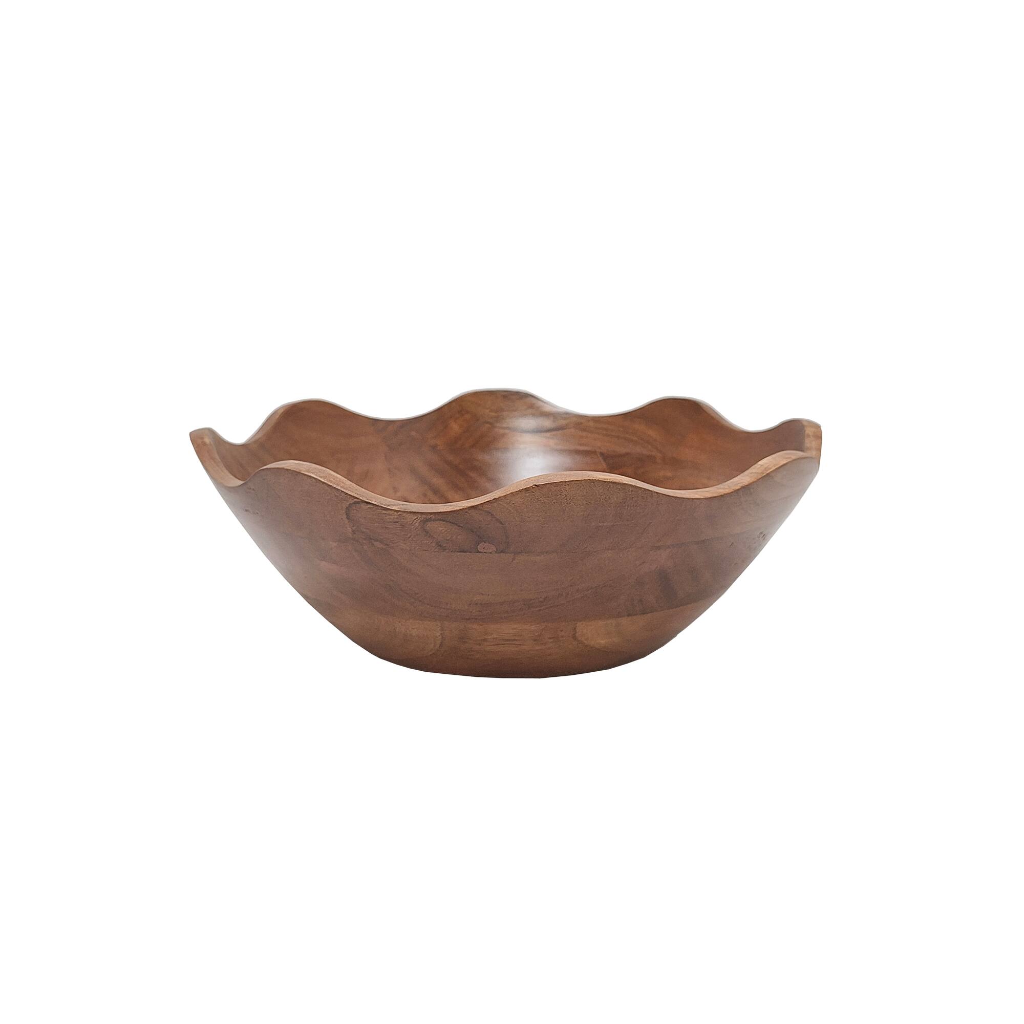 Scalloped Wood Bowl by Ashland